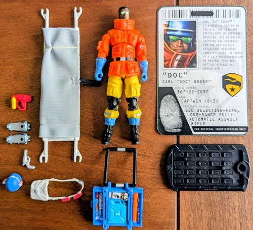 GI JOE Cobra NM/M Doc Greer Arctic 2010, Complete & File Card, 25th Anniversary