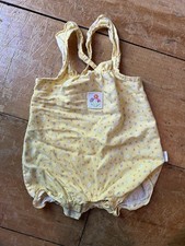 Vintage Y2K Carters Floral Yellow Shortall Romper Girls Size 3-6M