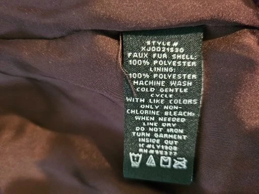 Куртка из искусственного меха Sanctuary Merlot с карманами размер средний - Изображение 4 из 4