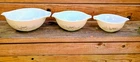 Set/4 Vintage PYREX Forest Fancies Mushroom #442-444  Nesting Mixing Bowl Set
