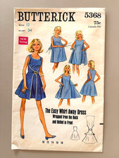 1960's Butterick Misses' Dress Pattern 5368 Size 12