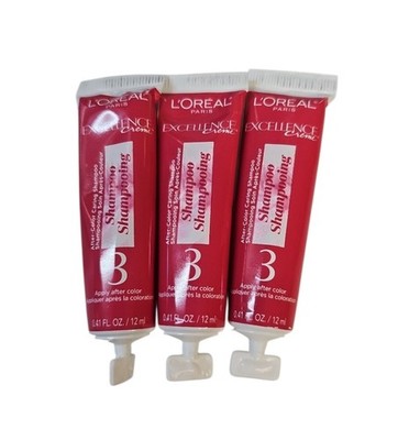 3 Pack L'Oreal Excellence Creme #3 After Color Caring Shampoo