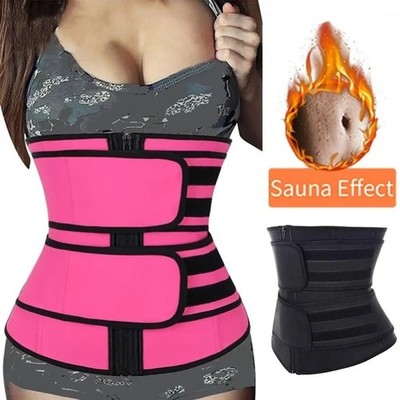 Women Waist Trainer Vest Gym Slimming Adjustable Sauna Sweat Belt Body Shaper UK