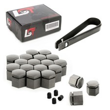 20x Radschraubenkappen Abdeckkappen Radmuttern Set 17mm grau für MERCEDES PKW