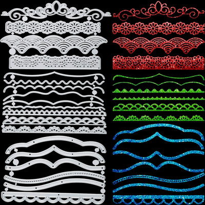19 Pcs Die Cuts for Card Making Metal Lace Scrapbooking Border Cutting Emboss...
