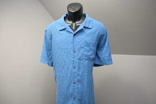 Tommy Bahama Hawaiian Shirt Silk Polyester Island Zone Blue Mens Size XL - Picture 3 of 12