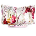 Completo lenzuola Charming Flowers di Mirabello in Percalle Matrimoniale AC331