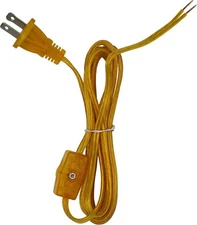 Creative Hobbies 8 Foot Gold Lamp Cord with On/Off Switch, SPT-1 Power 