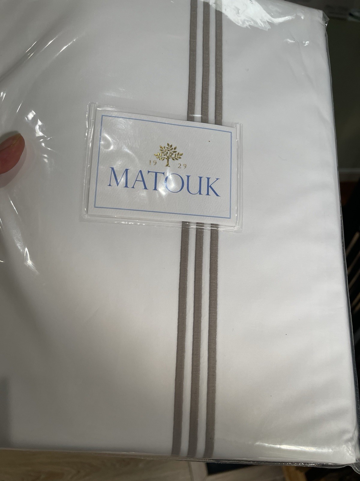 Matouk India NWT (1) King Flat Bel Tempo 520TC Percale Ceylon Custom Color