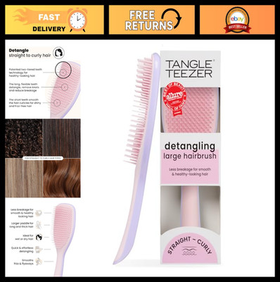 Tangle Teezer Ultimate Detangler Hairbrush for Wet & Dry Hair, Eliminates Knots