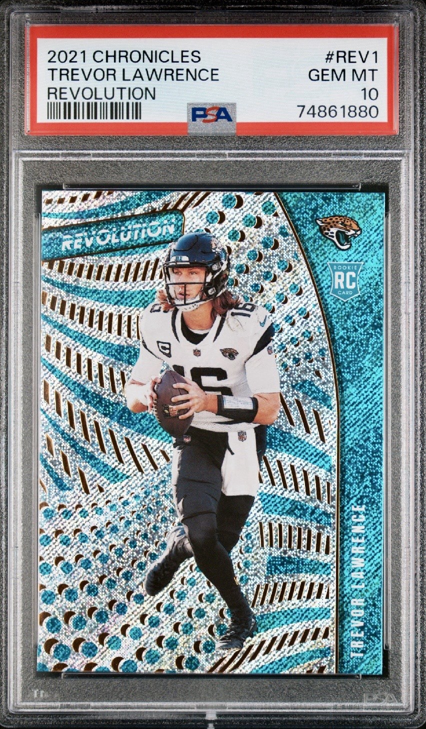 2021 Chronicles Revolution Trevor Lawrence Rookie Rapture Parallel PSA 10