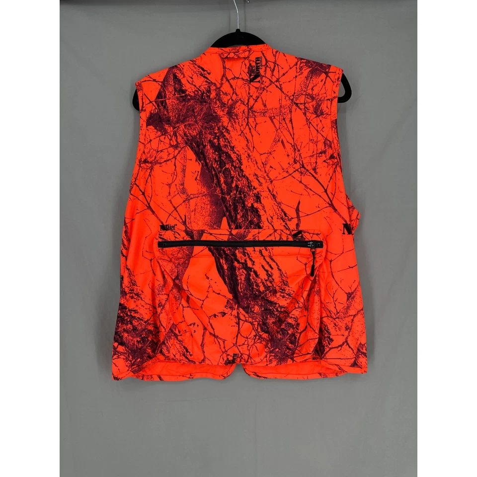GameHide Hunting Vest Medium Blaze Orange Naked North Camo Padded Zip Up Pouch - Image 3 of 4