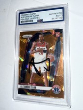 2024 25 Panini Prizm Alexandre Alex Sarr SIGNED AUTO psa dna Orange Ice RC Wiz