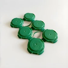 PAKTECH GREEN 1/2 Case 6 Pack Plastic Can Carrier, 162 Pcs -Std Sz 202 -260 6Pak