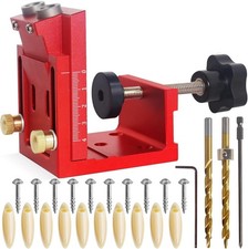 Pocket Hole Jig Set Woodworking Inclined Positioner Dowel Hole...