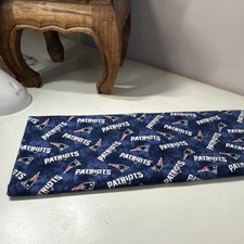 New England Patriots NFL Sports Logo Print Fabric Blue Red White 1 yd 15 in