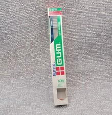 Vintage Butler GUM Toothbrush 411 Full Size Soft Pick End Prop Blue VTG