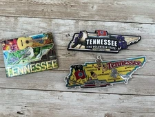 Lot of 3 Tennessee Colorful State Fridge Magnets tavel