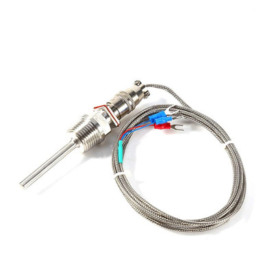 RTD PT100 Temperature Sensor Probe, 1/2'' NPT Threads Thermocouple Temperature Se