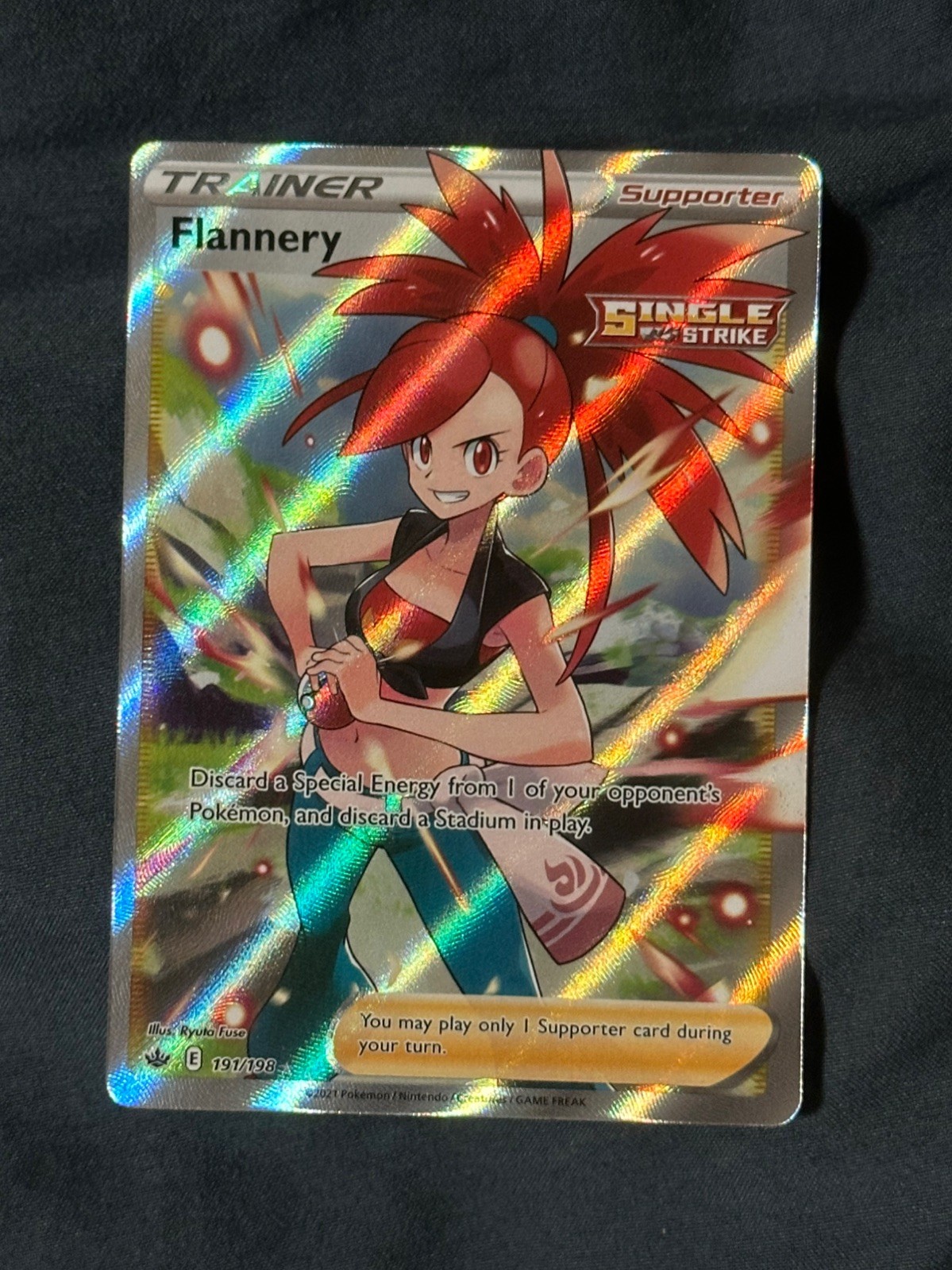Pokémon Company Flannery Full Art Trainer 191/198 Chilling Reign Ultra Rare NM