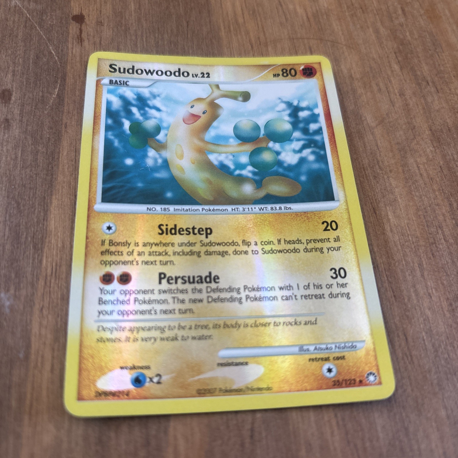 Sudowoodo 35/123 Rare Mysterious Treasures Pokemon Reverse Holo LP