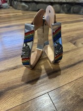 Pony / Youth size ALUMINUM STIRRUPS Unicorn concho Rainbow crystal rhinestones