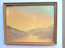 1948 CALIFORNIA PAINTING...A PASS THROUGH THE DESERT HILLS KURT REINEMAN LISTED
