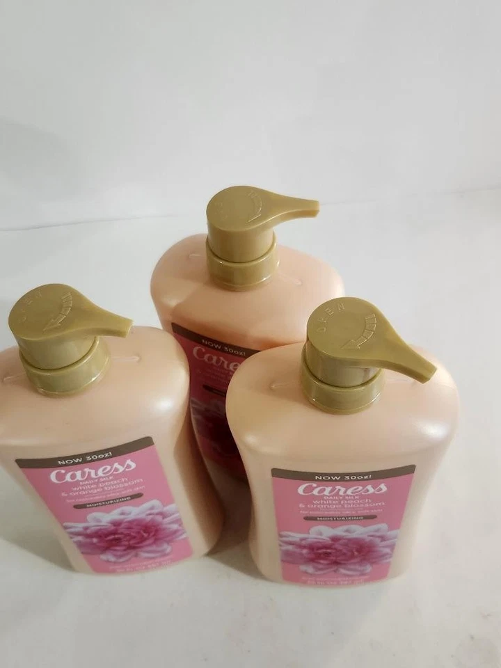 Paquete de 3 Jabón Corporal Hidratante de Seda Diaria Caricia Naranja Melocotón 30 OZ cada uno, Tamaño Jumbo Foto 3 de 3