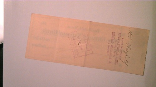 1899 CITIZENS NATIONAL BANK FARIBAULT MN BANK CHECK W/REVENUE STAMP - Picture 2 of 2