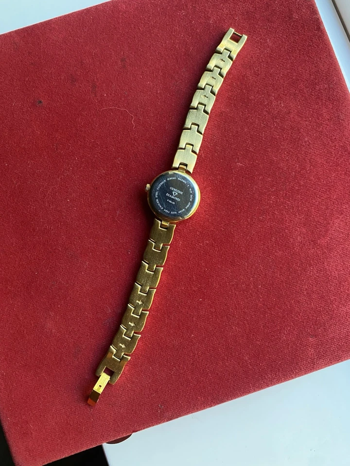 Женские винтажные золотые часы SERGIO VALENTE с подлинным бриллиантом - Изображение 4 из 4