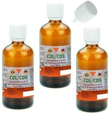 CDL/CDS 0,3% 3*100ml in Braunglasflasche mit Pipette zur Trinkwaserdesinfektion