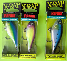 3 Rapala Saltwater X-Rap Twitchbaits,  2 SXRT...