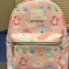 Loungefly Disney Pixar Mini Backpack Pink Multicolor Character Print