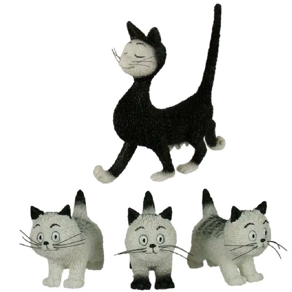 Statuettes Les chats par Dubout La Promenade sculpture chat noir