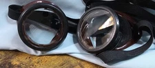 Vintage Norton Eye Protection Goggles Steampunk Glasses Clear 