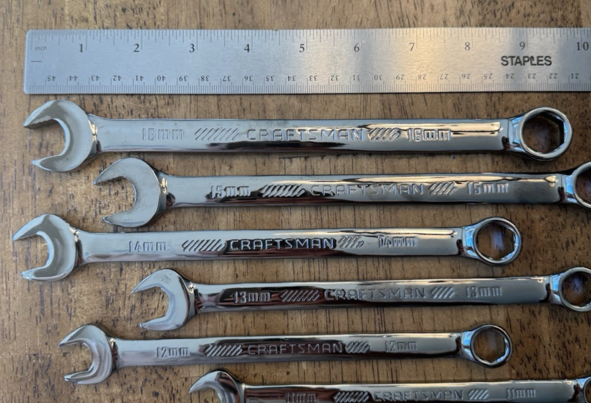 Craftsman Overdrive 11 Piece Metric Combination Wrench Set 6mm