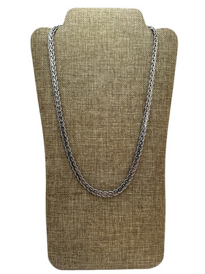 Massive Sterlingsilber 7 mm geflochten Stil Kette Halskette 24,25 Zoll