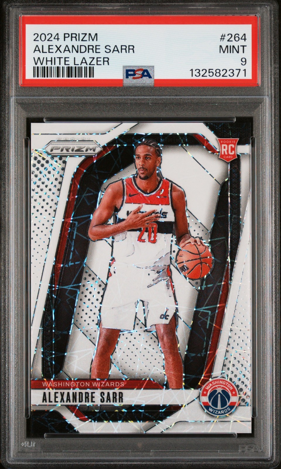 2024 Panini Prizm White Lazer Alexandre Sarr #264 /275 PSA 9