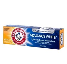 72 Arm  Hammer Advance White 0.9oz Travel Size Toothpaste Fresh Mint 72 Pack