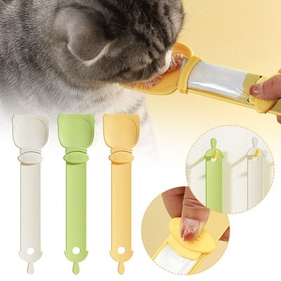 Cat Strip Happy Spoon, Cat Feeder, Cat Strip Squeeze Liquid Snack Feeding DY