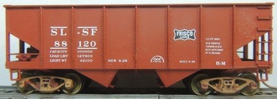 ACCURAIL SAINT LOUIS & SAN FRANCISCO 34' STEEL HOPPER CAR RTR CAR # 88120