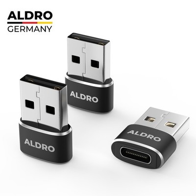 USB C Adapter USB zu USB-C [3 STÜCK] OTG Typ C USB Buchse PC Notebook Macbook