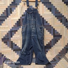 True Vintage 40s 50s Big Mac Denim Bib Overalls Mens Blue Donut Buttons Workwear