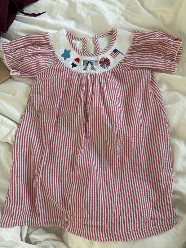 4th Of July Smocked Dress