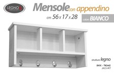 LIBRERIA SOSPESA MENSOLA BACHECA APPENDINO GANCI BCA 56*17*28 DOU