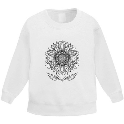 Kinder Sweatshirt / Pullover / Pulli ''Stylised Sunflower Doodle'' (KW054935)