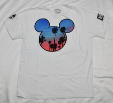 NEEF Disney Mickey Mouse Shirt Large L White Sunset (Fast Shipping!) Palm Trees