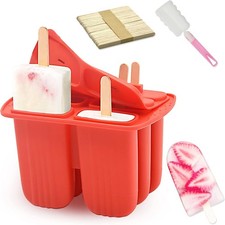 6 Pieces Silicone Popsicle Molds,Easy-Release Bpa-Free,Ice Pop Mold Ice Cream Mo