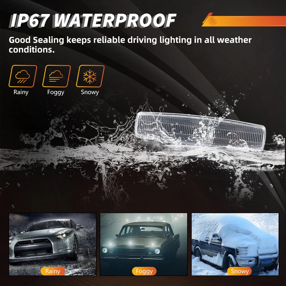 Luces de esquina marcadoras laterales delanteras con lente transparente de 2 piezas para Hyundai Accent 2000-2006 Foto 4 de 4