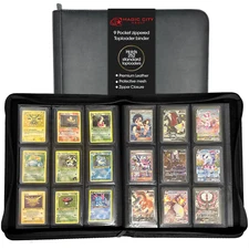 Magic City Vault | Leather TopLoader Binder | Holds 252 Standard 3”x4” Toploader